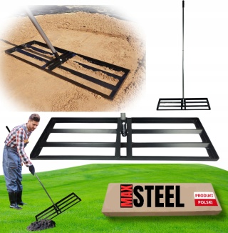 RĘCZNY NIWELATOR TERENU LEVELAWN LEVEL RAKE 90 CM