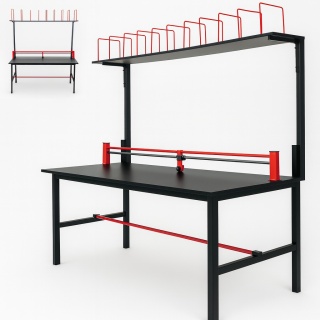 STÓŁ DO PAKOWANIA 120X70 PÓŁKA + NÓŻ ROLKOWY