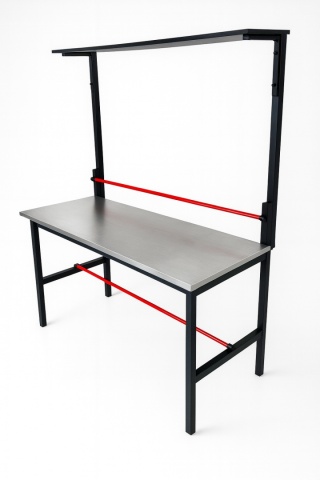 STÓŁ DO PAKOWANIA PACZEK PRZESYŁEK STÓŁ 120X70 + PÓŁKA + BLAT STALOWY